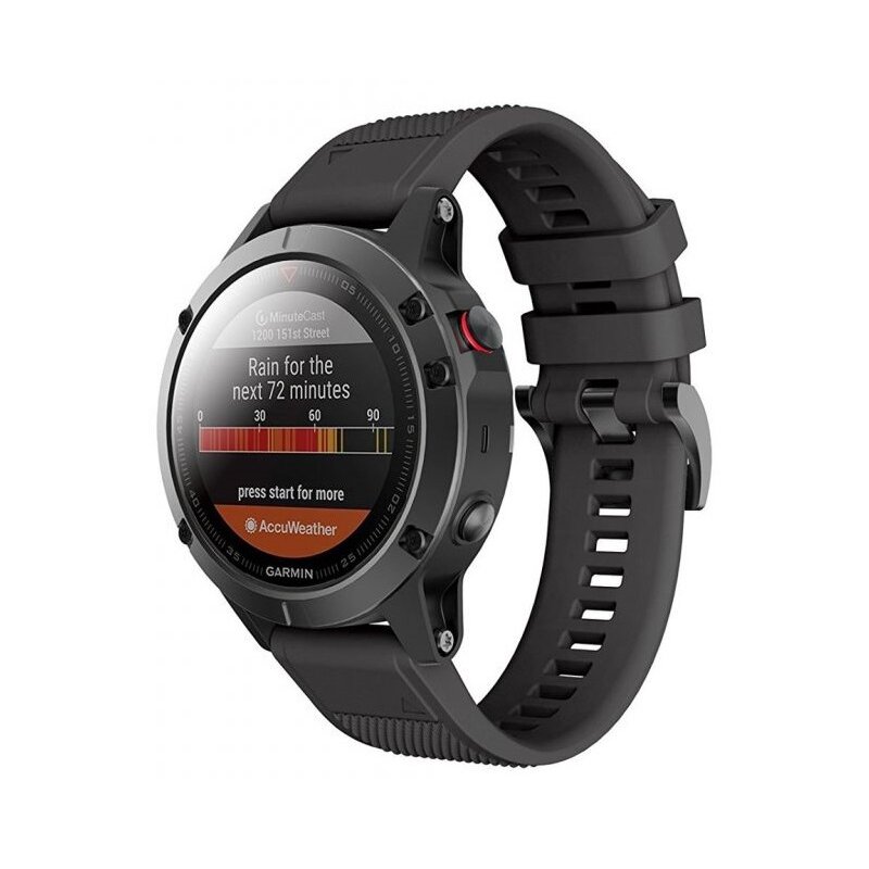 Pasek TECH-PROTECT Smooth do Garmin Fenix 5/6/6 Pro/7 (szerokość paska 22 mm) Czarny