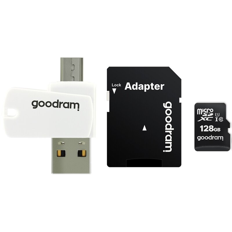 GOODRAM ALL IN ONE microSDHC 128GB Class 10+Czyt.ka