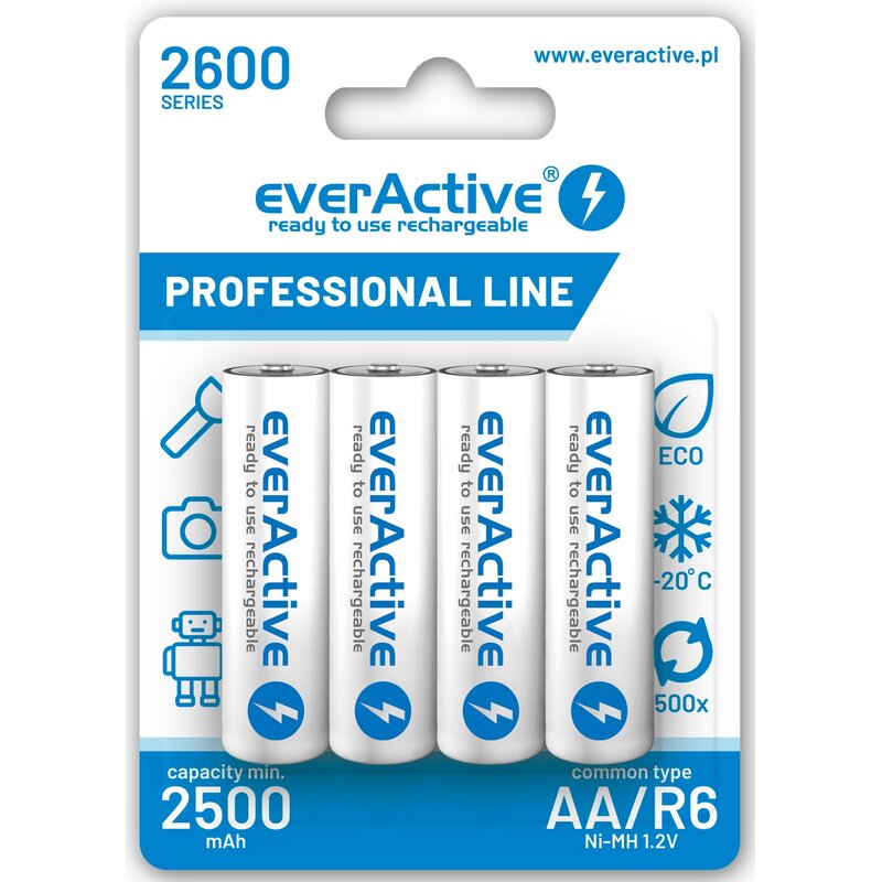 Akumulatorki AA 2600 mAh EVERACTIVE (4 szt.)