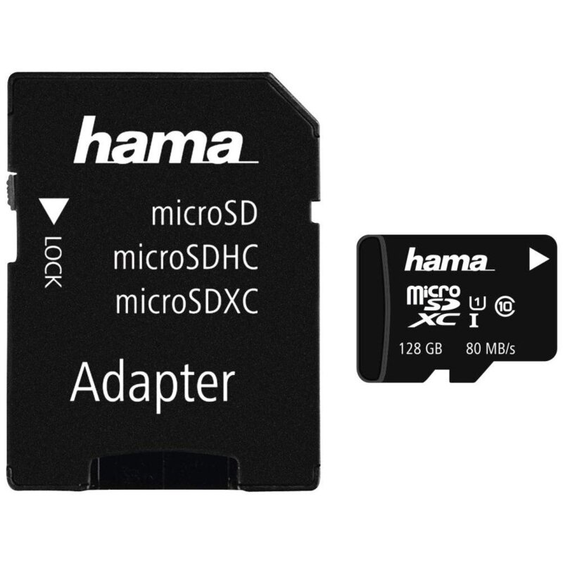 Karta pamięci HAMA microSDXC 128GB + Adapter