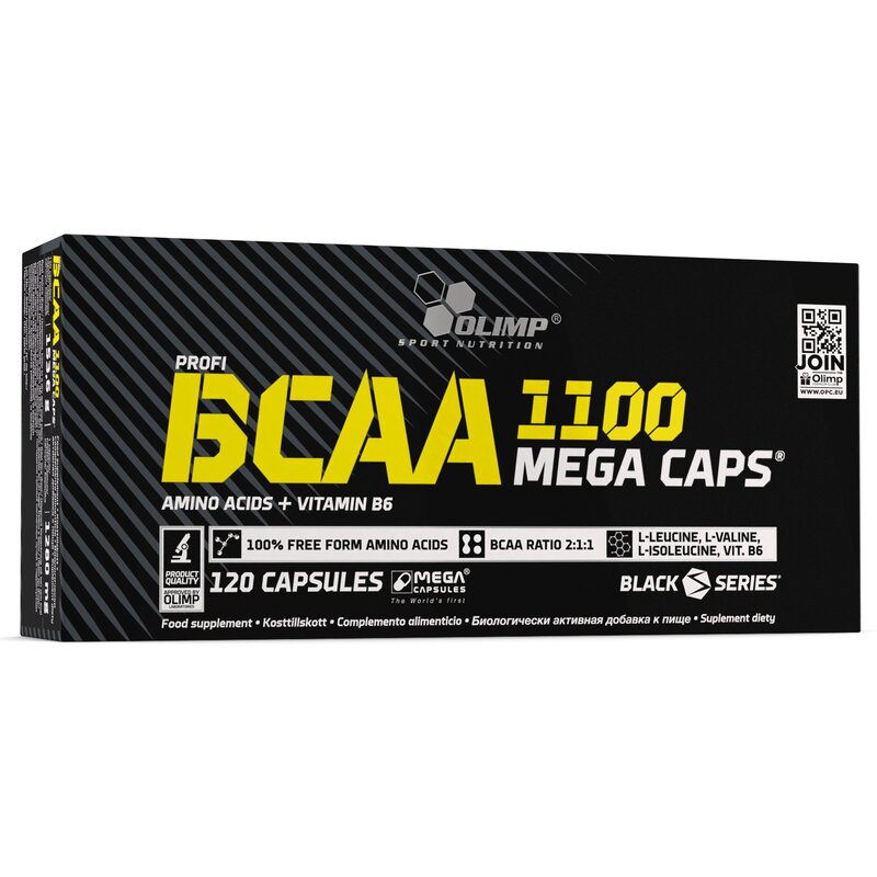Aminokwasy BCAA OLIMP 1100 Mega Caps (120 kapsułek)