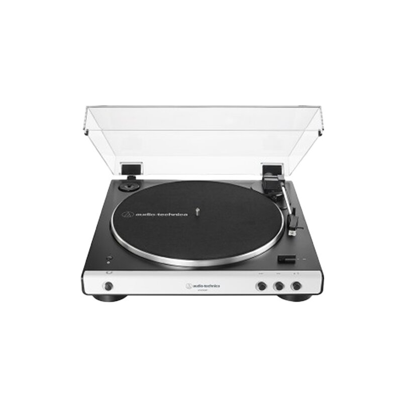 Gramofon AUDIO-TECHNICA AT-LP60XBT Biały, Automatyczny, Napęd paskowy, Bluetooth, Prędkość odtw. 33 1/3, 45 obr./min