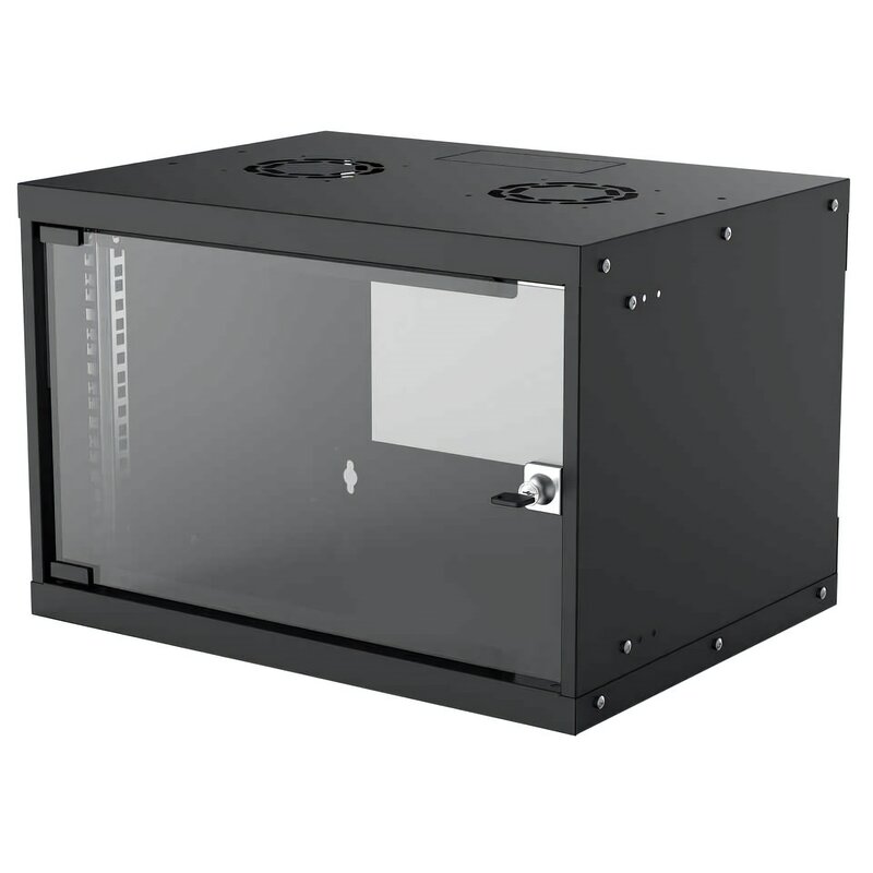 Szafa RACK INTELLINET 19" 6U 714143 540 x 400 mm, Wisząca Czarny
