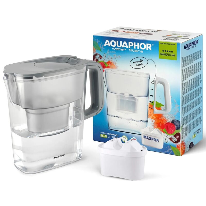 Dzbanek filtrujący AQUAPHOR Kompakt Szary