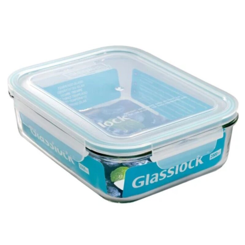 Pojemnik szklany GLASSLOCK MCRB-200 2 L Przezroczysto-niebieski