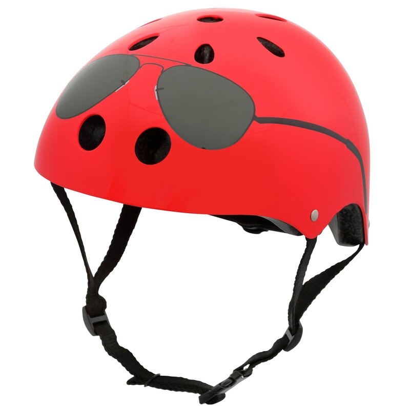 Kask HORNIT Aviators Czerwono-czarny dla Dzieci (rozmiar M)