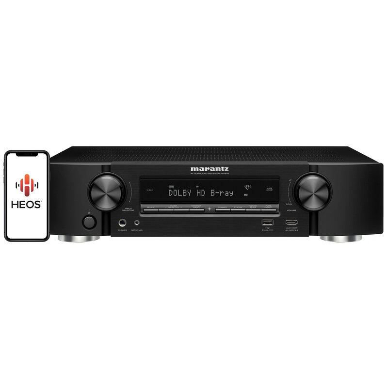 Amplituner MARANTZ NR1510 Czarny 5.2-kanałowy, 4K Ultra HD, DTS HD Master Audio, BT, AirPlay2, Wi-Fi, Multiroom HEOS