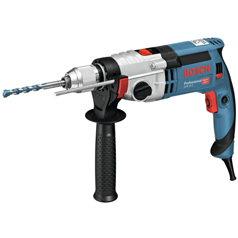 Wiertarka udarowa BOSCH Professional GSB 24-2 060119C801 sieciowa 1100W + osprzęt