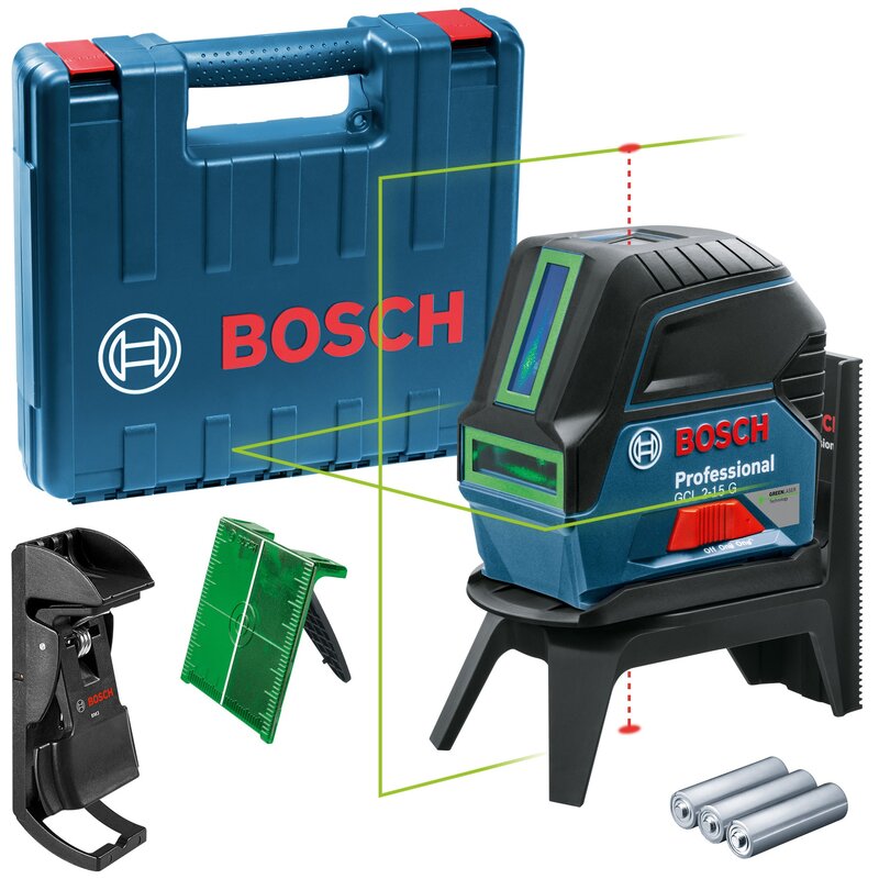 Laser punktowo-krzyżowy BOSCH Professional GCL 2-15 G + RM1 0601066J00