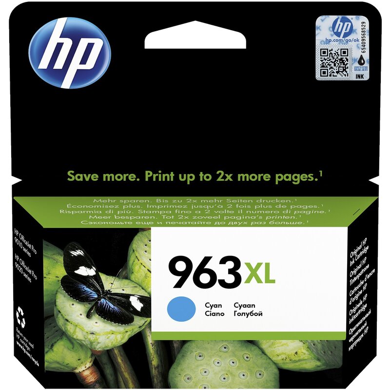 HP 963XL cyan do 1600str. Instant Ink