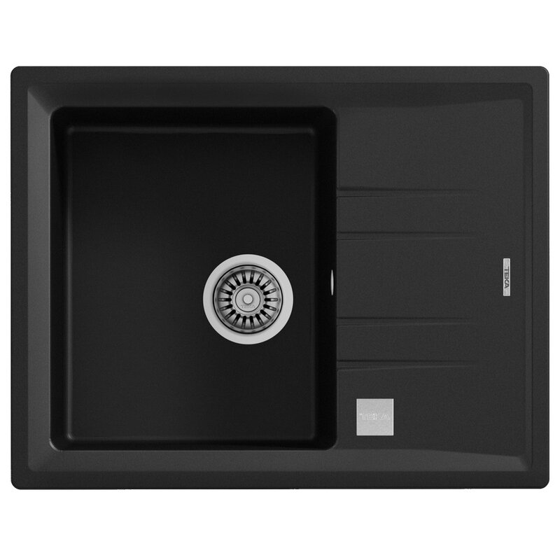 Zlewozmywak jednokomorowy z ociekaczem TEKA Stone 45 S-TG 1B 1D 115330050 Carbon 51x65