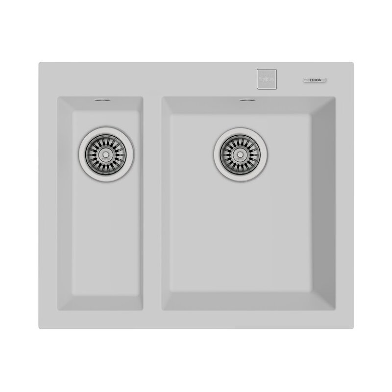 Zlewozmywak półtorakomorowy TEKA Forsquare 2B 590 TG 115260023 Biały 50x59