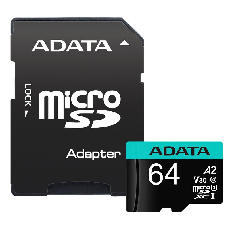 Adata Karta pamięci microSD Premier Pro 64GB UHS1 U3 V30 A2 + adapter