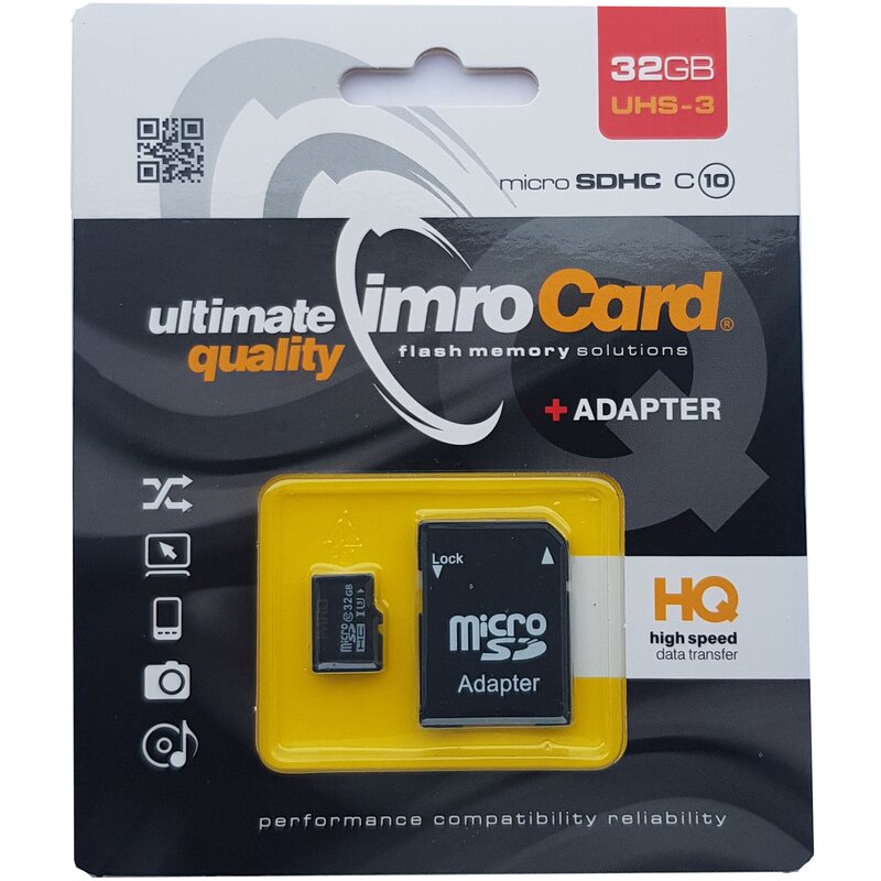 Karta pamięci IMRO microSDHC 32GB + Adapter