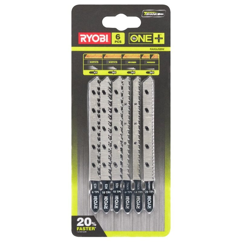 Zestaw brzeszczotów RYOBI RAK6JSBW (6 szt.)