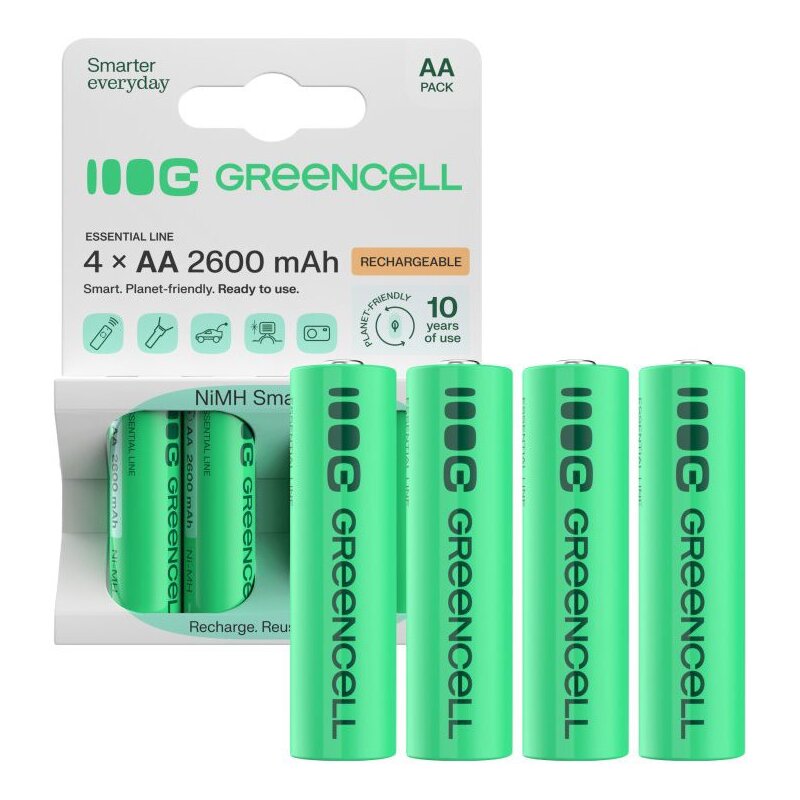 Green Cell Akumulatorki Paluszki 4x AA R6 2600mAh