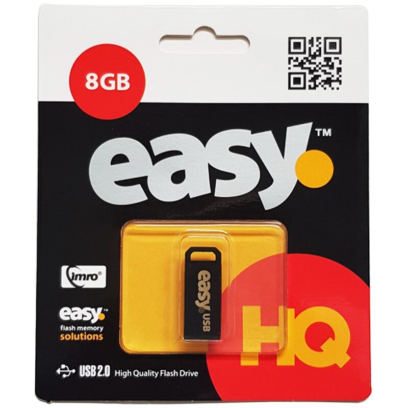 Pendrive IMRO Easy 8GB, USB 2.0, Odczyt 20 Mb/s, Zapis 10 Mb/s Czarny