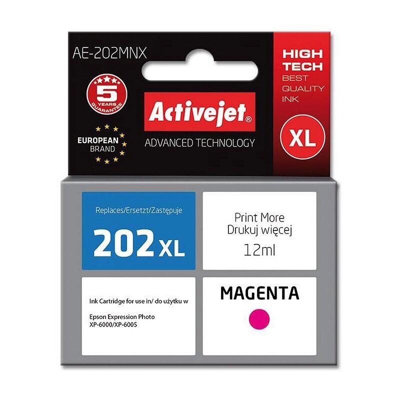 Tusz ACTIVEJET do Epson 202 XL H34010 Purpurowy 12 ml AE-202MNX