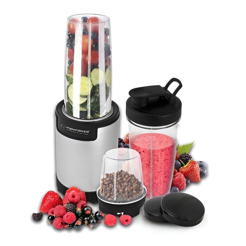 Blender kielichowy ESPERANZA Nutri Bomb EKM030 Srebrno-czarny
