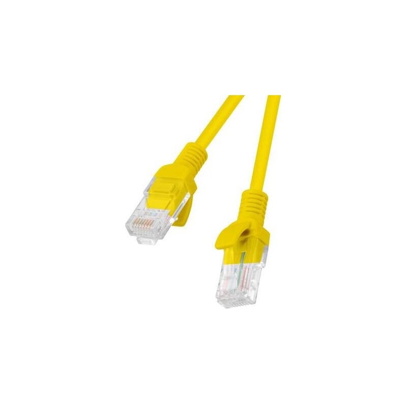 Lanberg PATCHCORD KAT.5E 0.25M ŻÓŁTY FLUKE PASSED LANBERG 10-PACK