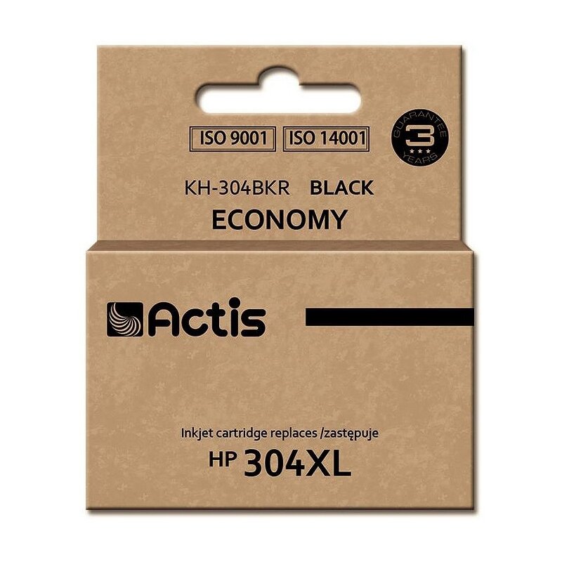 Actis KH-304BKR Tusz do drukarki HP, Zamiennik HP 304XL N9K08AE;  Standard;  20 ml;  czarny.