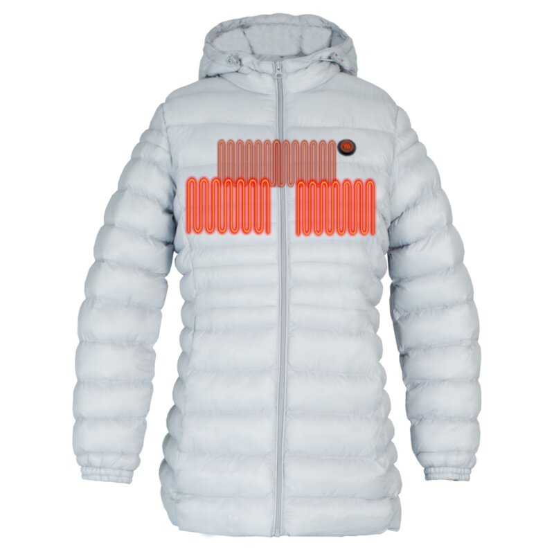 Podgrzewana kurtka GLOVII GTFGL (rozmiar L) Szary