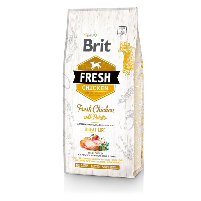 Karma dla psa BRIT Fresh Kurczak z ziemniakami 12 kg