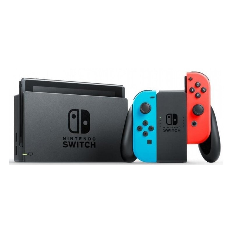 Konsola NINTENDO Switch HAC-001(-01) + Kontroler Switch Czerwono-niebieski