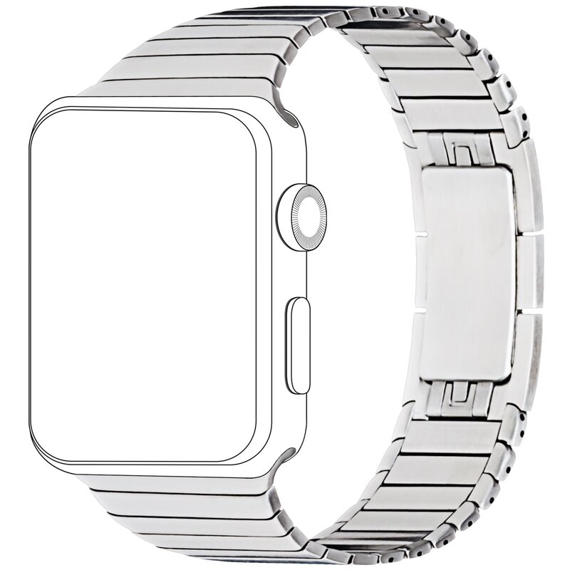 Pasek TOPP do Apple Watch do koperty 42/44/45mm Srebrny