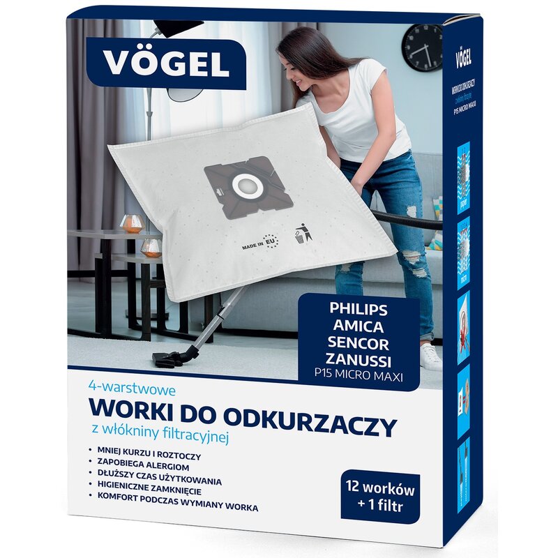 Worek do odkurzacza VÖGEL P15 (12 sztuk)