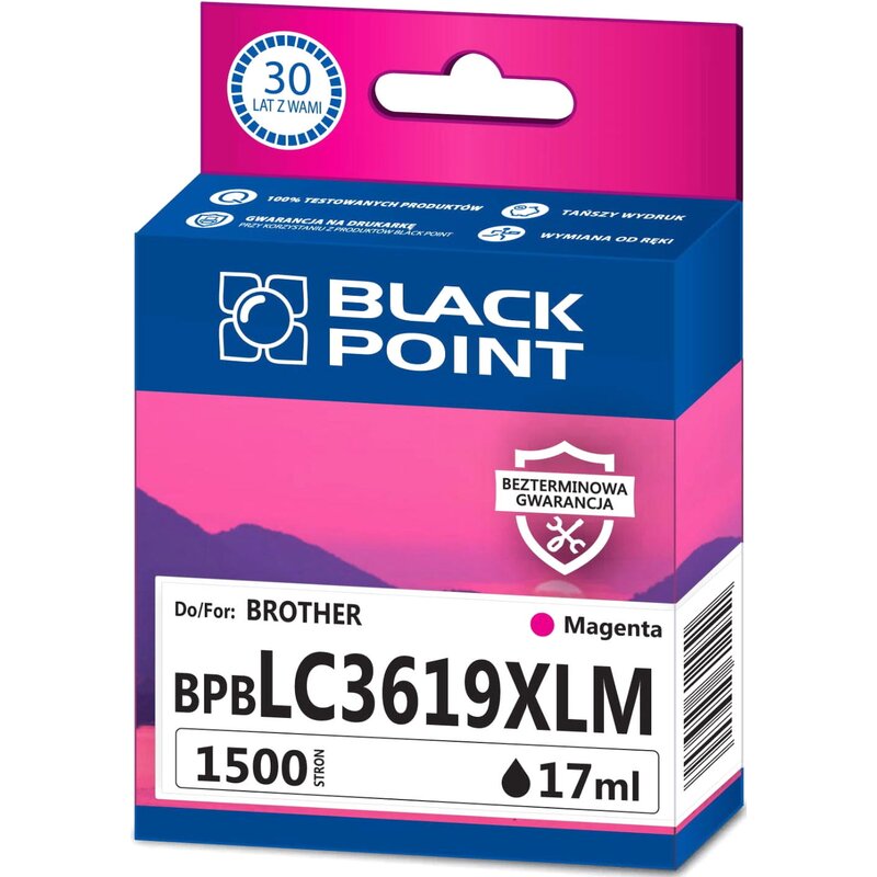 Tusz BLACK POINT do Brother LC-3619XLM Purpurowy 17 ml BPBLC3619XLM