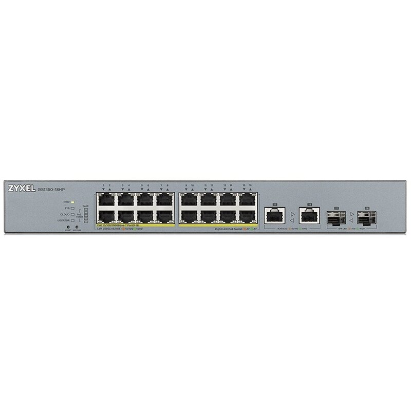 Switch ZYXEL GS1350-18HP-EU0101F Gigabit Ethernet, 20 portów, Funkcja PoE, Zarządzalny