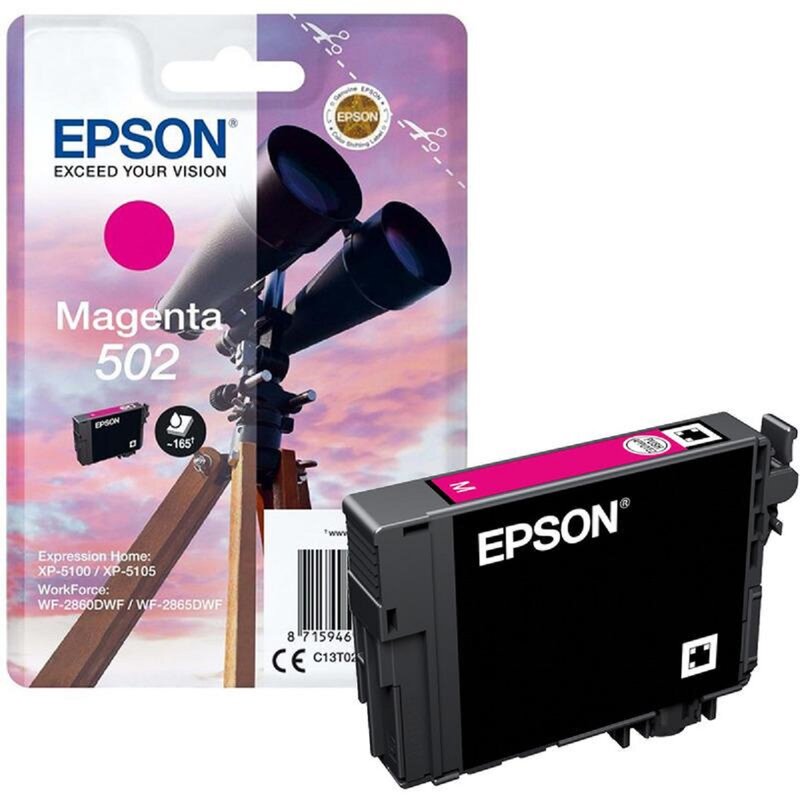 Tusz EPSON 502 Purpurowy 3.3 ml C13T02V34010