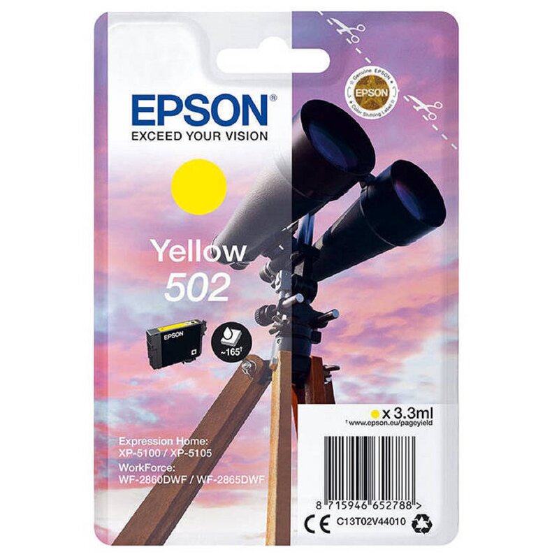 Wkład atramentowy EPSON 502 Żółty