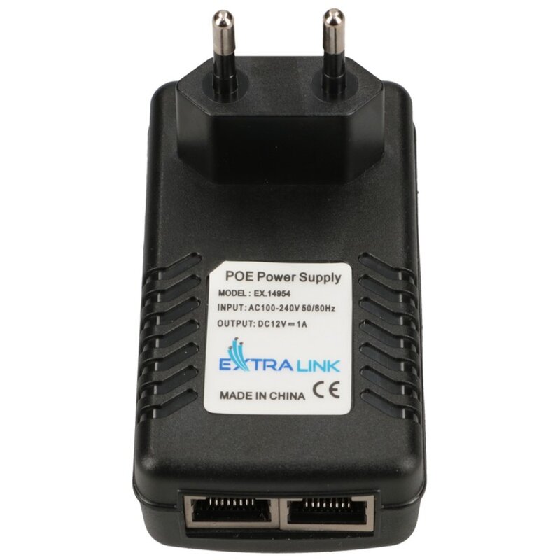 ExtraLink POE-12-12W Zasilacz PoE 12V, 1A, 12W, wtyk do gniazda elektr