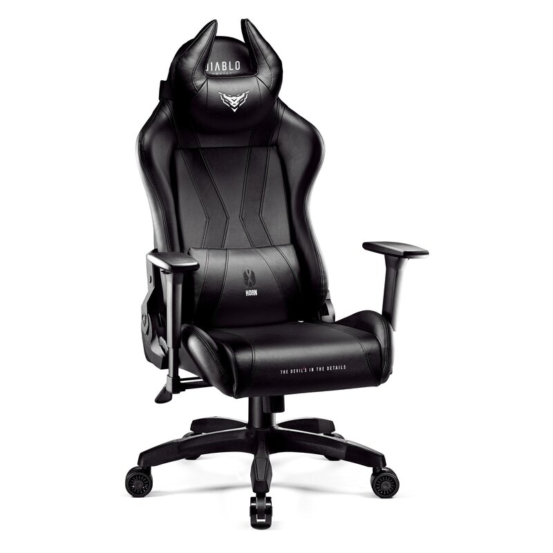 Diablo Chairs X-Horn 2.0 King Size Gamingowy do 180kg Skóra ECO Czarny