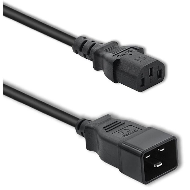 Kabel zasilający IEC 320 C20 - IEC 320 C13 QOLTEC 1.2 m
