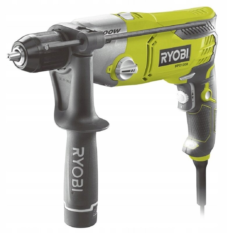 Wiertarka udarowa RYOBI RPD1200-K sieciowa 1200W + walizka transportowa