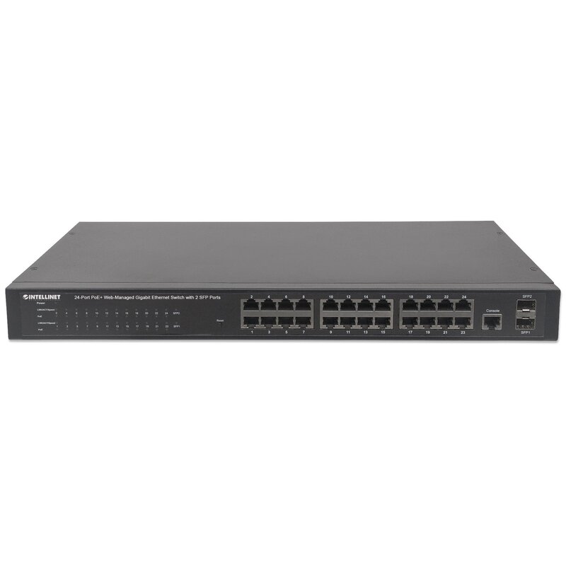 Switch INTELLINET 560559 Gigabit Ethernet, 24 porty, Funkcja PoE, Zarządzalny