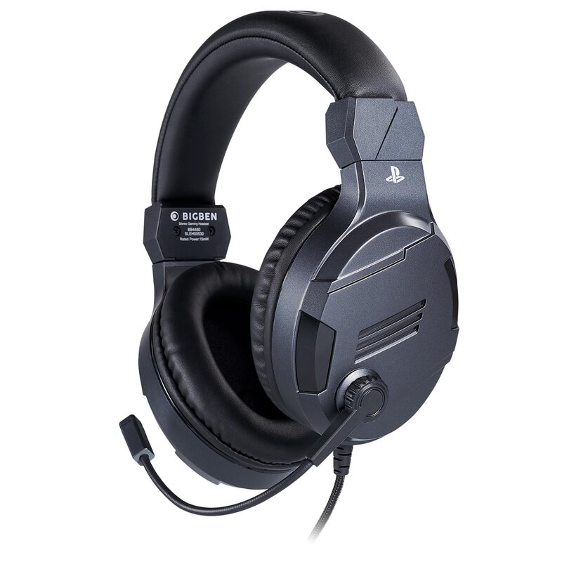 Słuchawki BIGBEN Stereo Headset Nauszne Tytanowy