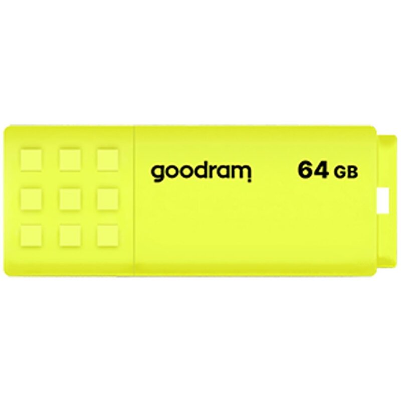 Pendrive GOODRAM UME2 64GB, USB 2.0, Odczyt 20 Mb/s, Zapis 5 Mb/s Żółty