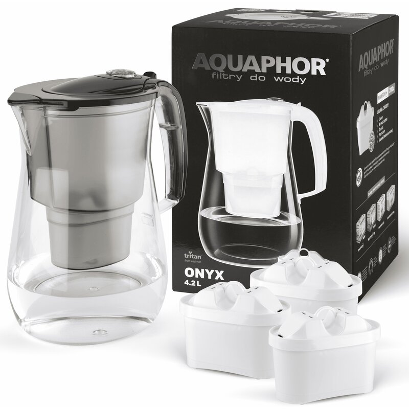 Dzbanek filtrujący AQUAPHOR Onyx Czarny + 3 wkłady B25 Maxfor Mg