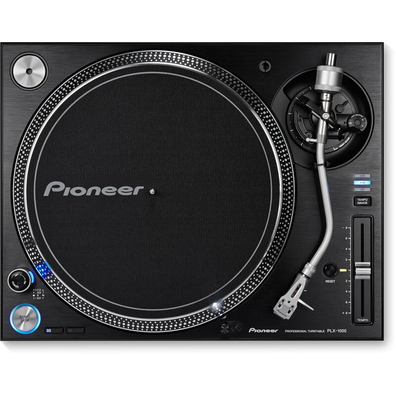 Gramofon PIONEER DJ PLX-1000 Czarny,  Manualny, Napęd bezpośredni, Pozłacane gniazda RCA, Prędkość odtw. 33 1/3 obr./min