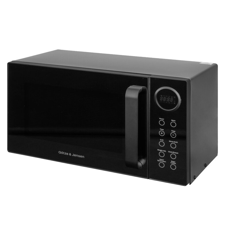Kuchenka mikrofalowa GÖTZE & JENSEN MO801K 900W średnica 28.6 cm pojemność 23L QuickStart System Opti-Wave Czarny
