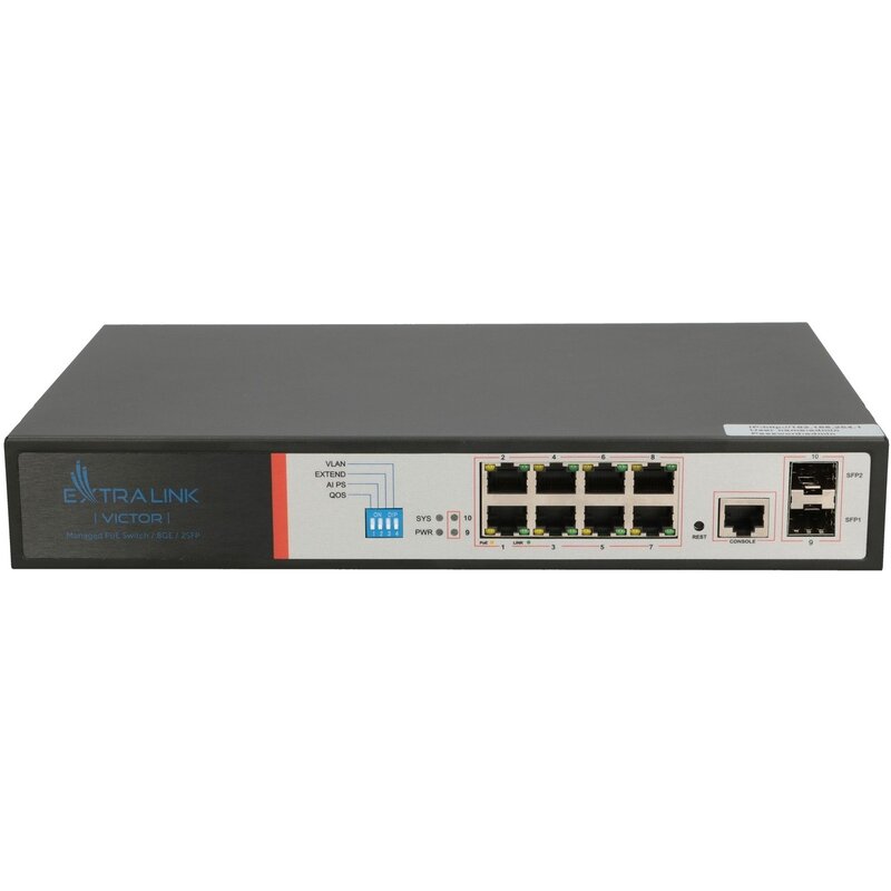 ExtraLink 10p VICTOR (8x10/100/1000Mbit 2xSFP, 8xPoE)