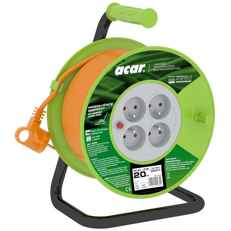 Przedłużacz ACAR M01950 20 m Pomarańczowy