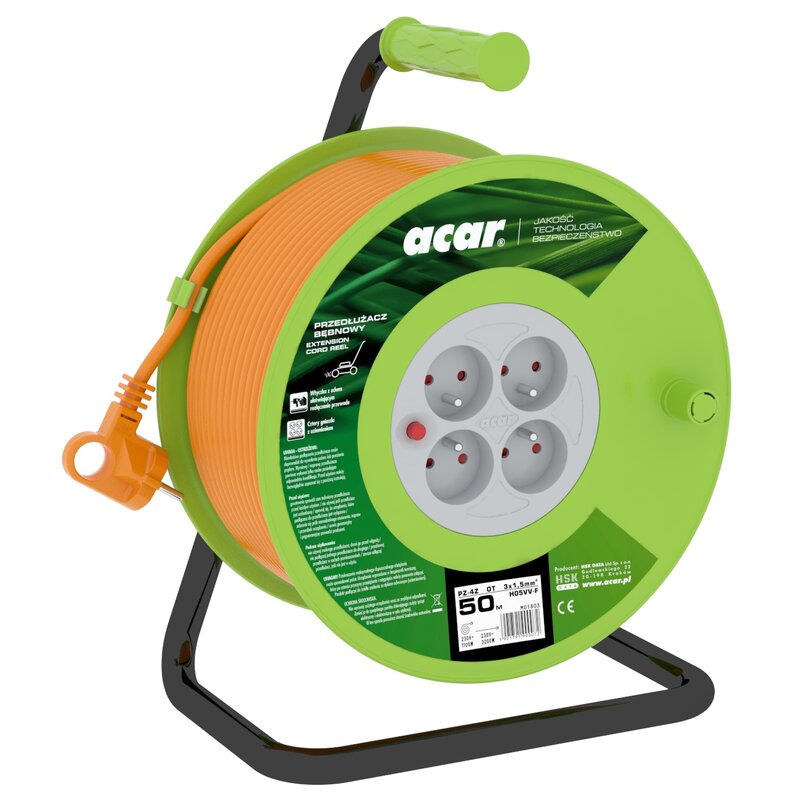 Przedłużacz ACAR M01803 50 m Pomarańczowy