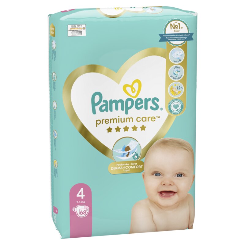 Pieluchy PAMPERS Premium Care 4 (68 szt.)