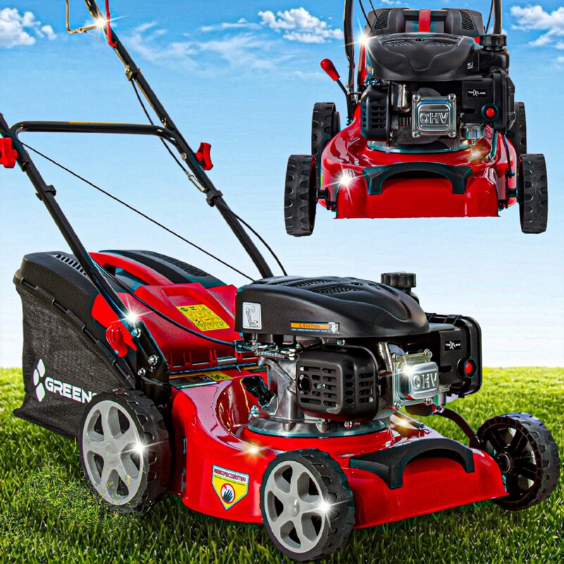 Kosiarka spalinowa GREENSO TB40S03A z napędem, 40 cm, 123 cm3, 2.1 kW, kosz 45L, silnik Loncin