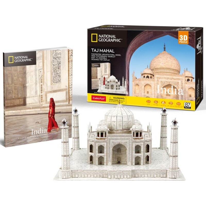 Puzzle 3D CUBIC FUN National Geographic Taj Mahal 306-DS0981 (87 elementów)